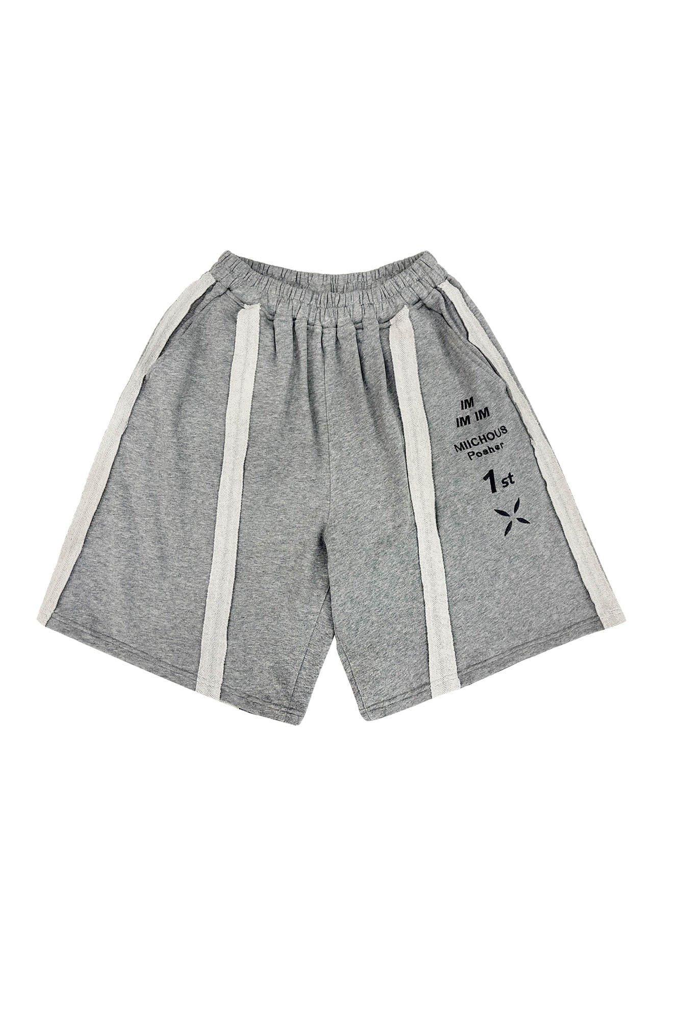 MIICHOUS Frayed Spliced Elastic Shorts