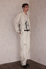 RICHILL Graphic Paint-Splattered Distressed Jacket