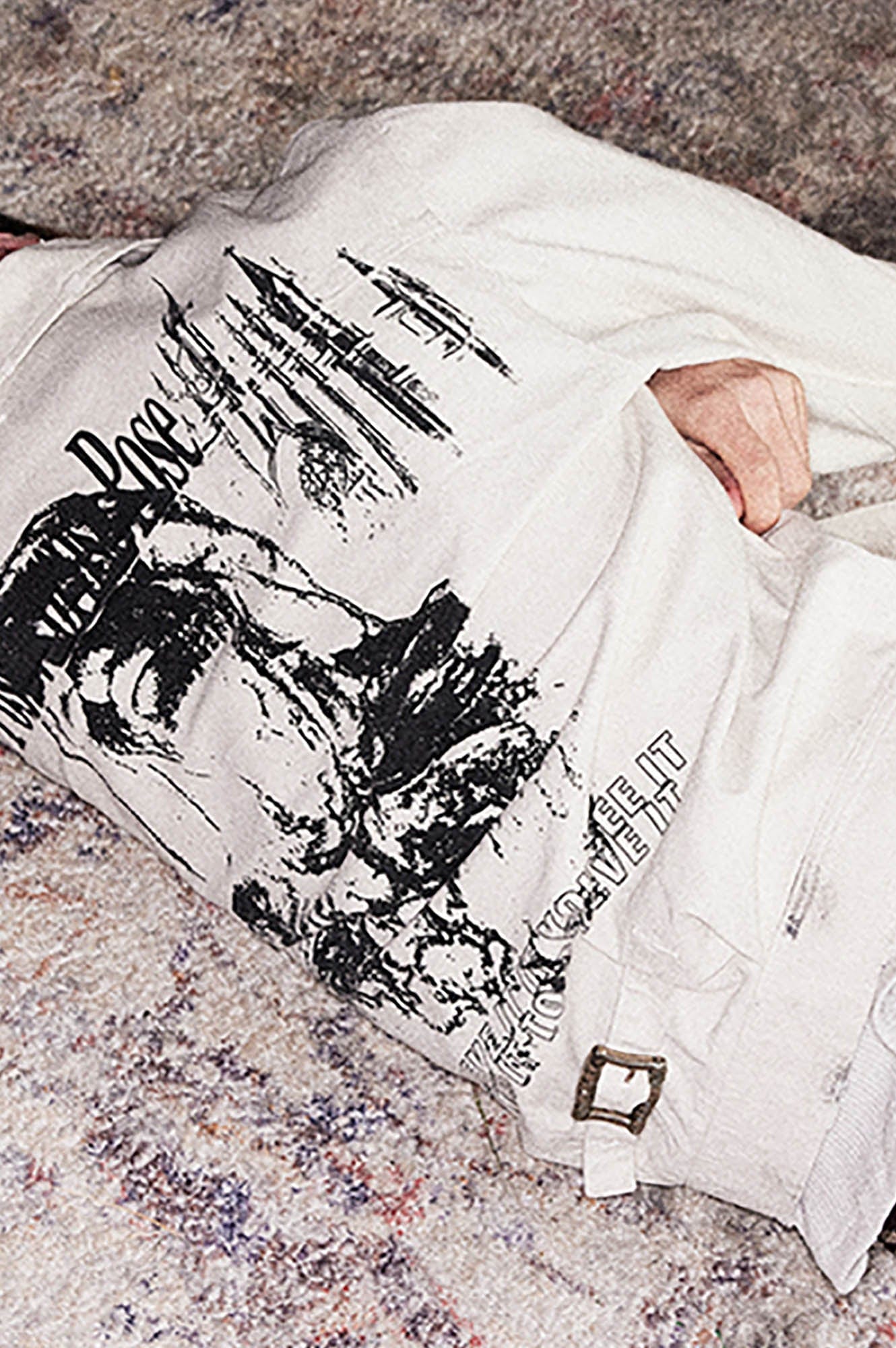 RICHILL Graphic Paint-Splattered Distressed Jacket
