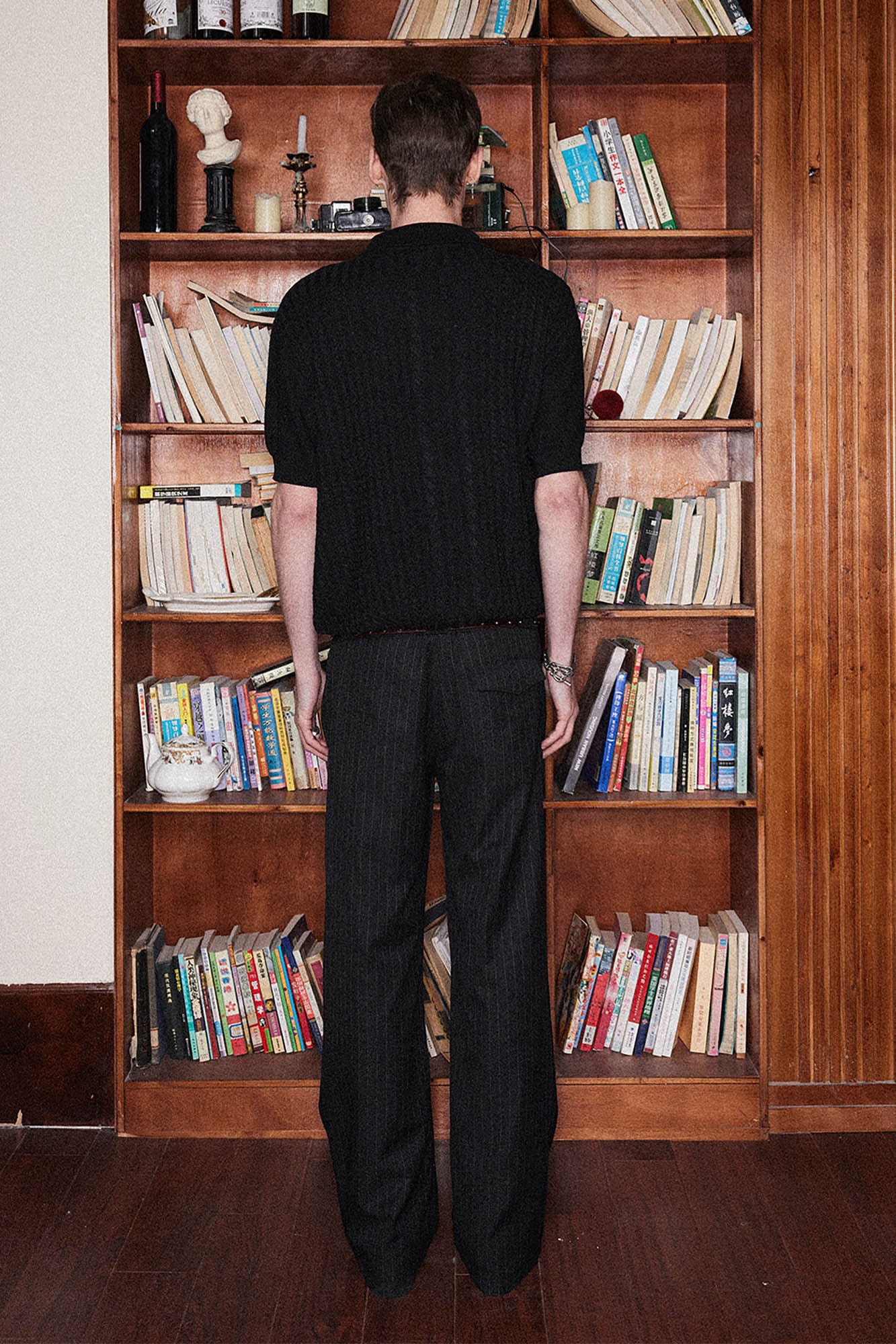 RICHILL Cable-Knit Polo T-Shirt