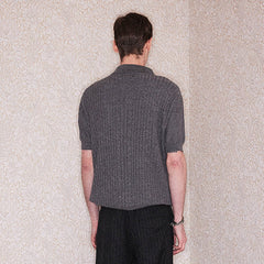 RICHILL Cable-Knit Polo T-Shirt