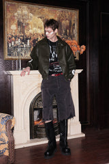 RICHILL My Smile is A Rifle Faux Leather Jacket