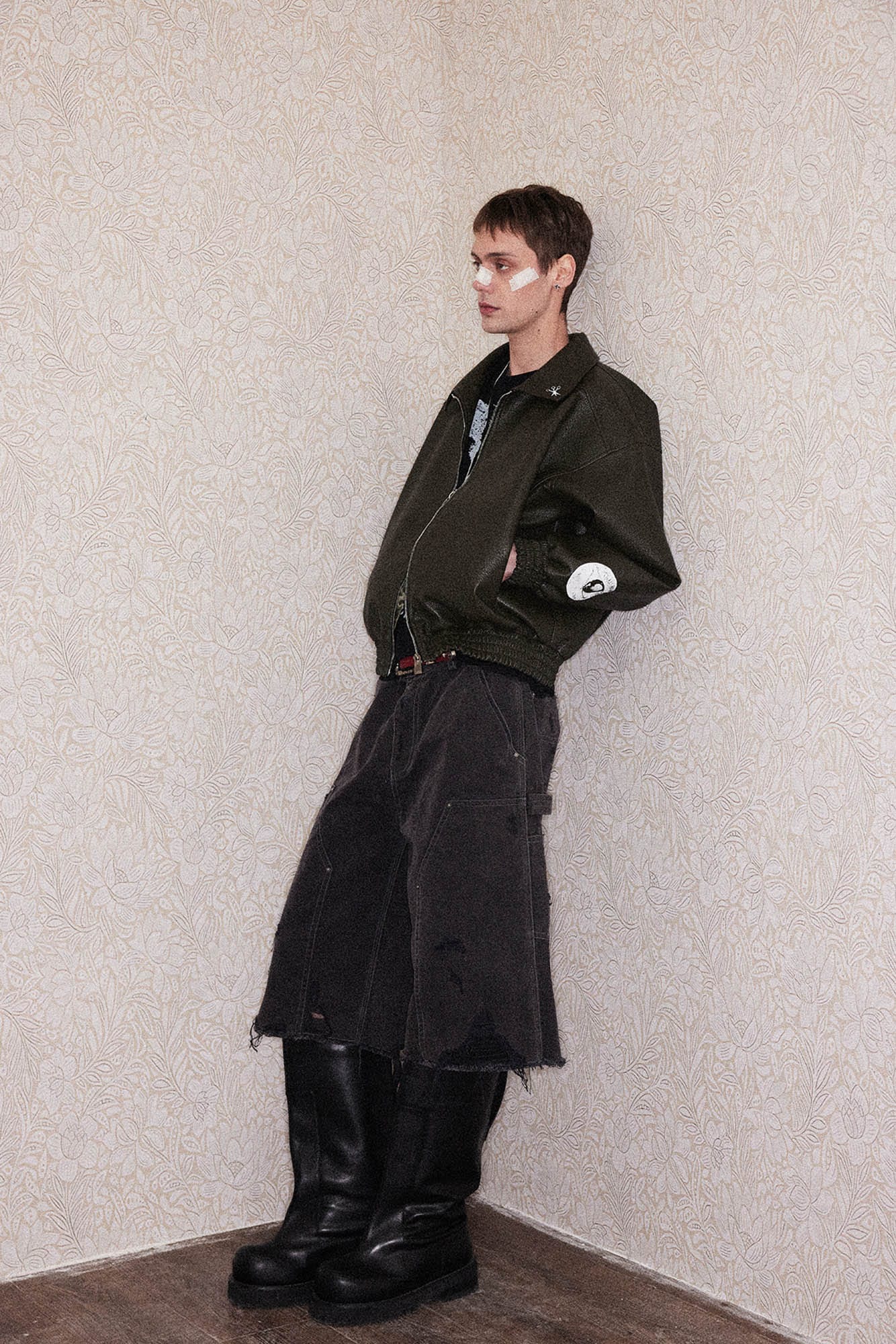 RICHILL My Smile is A Rifle Faux Leather Jacket