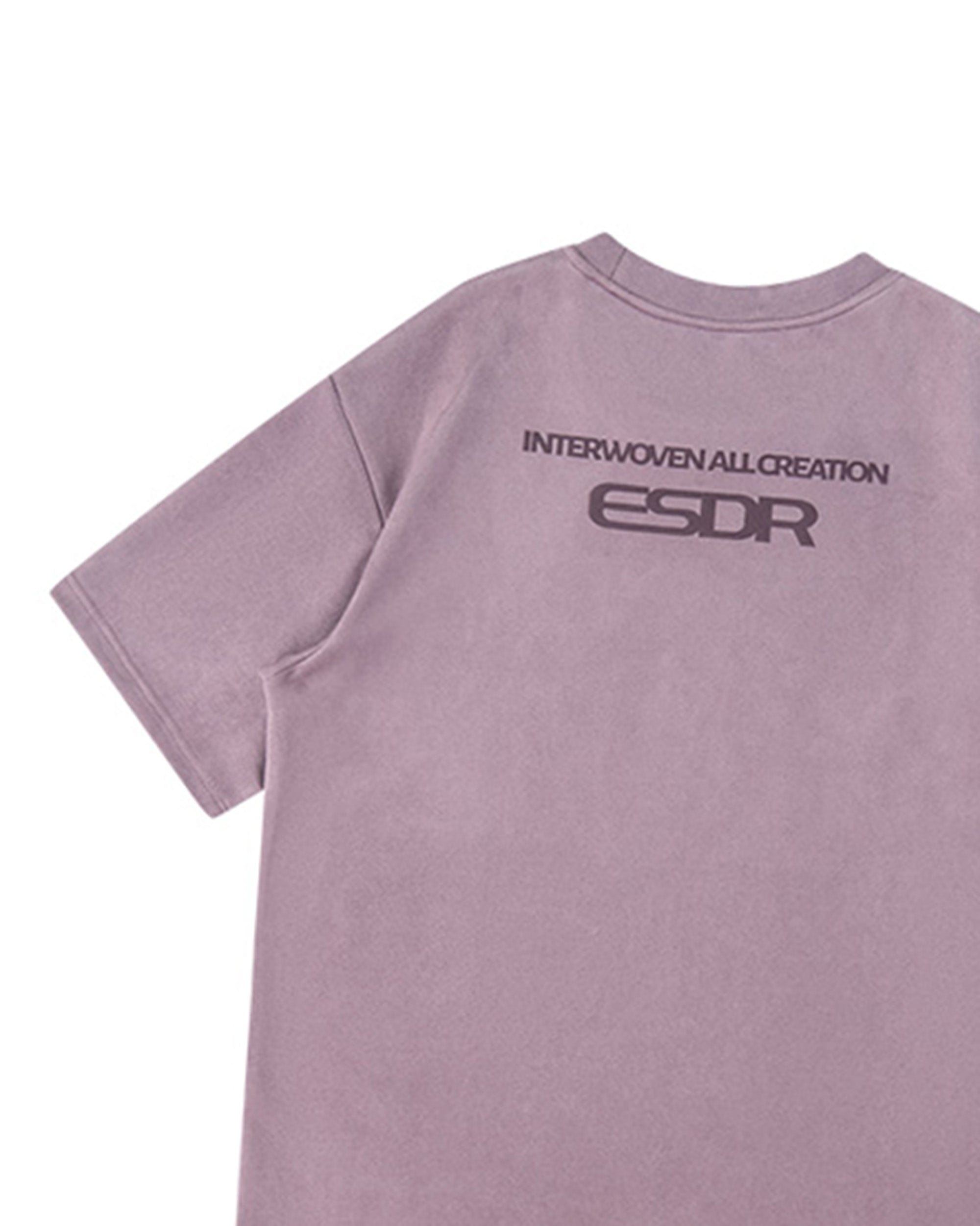 ENSHADOWER Retro Logo Faux-Suede T-Shirt