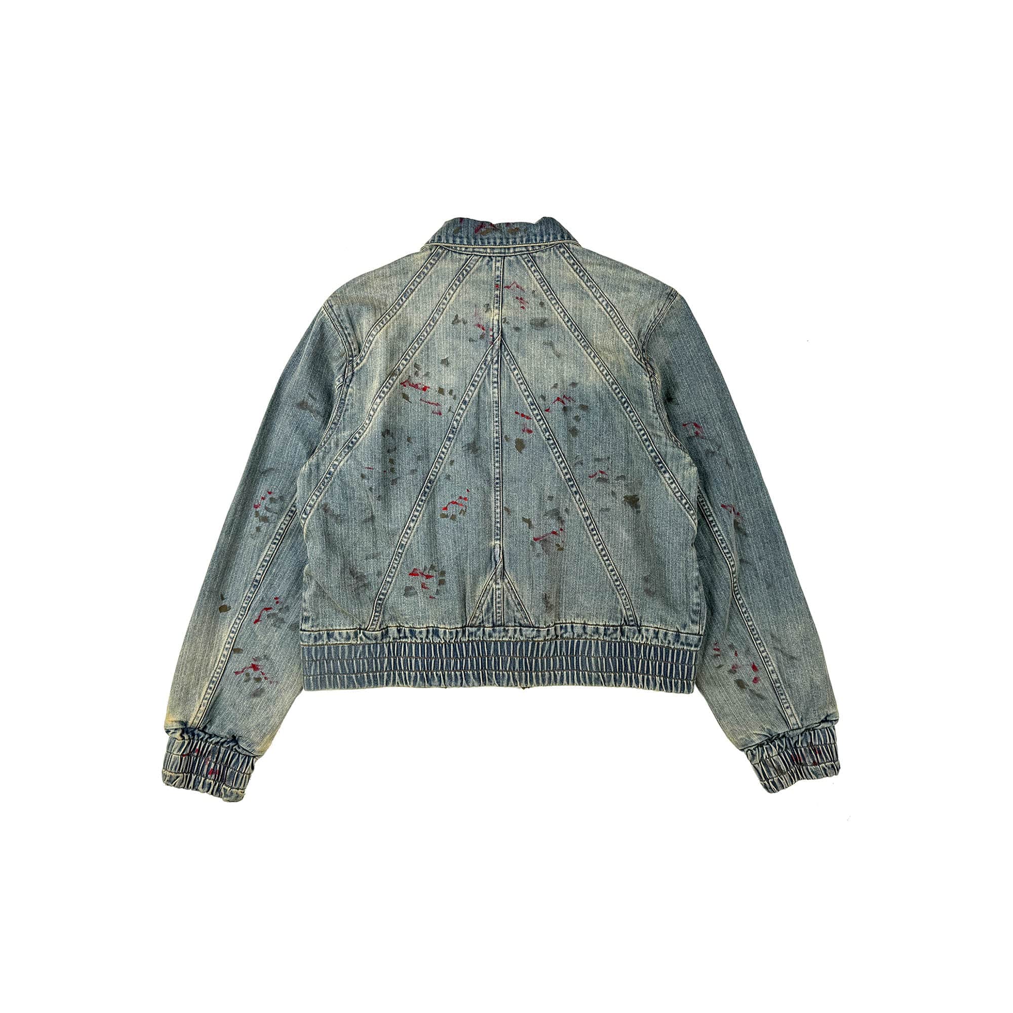 RICHILL Blood Deconstructed Cropped Denim Jacket