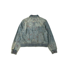 RICHILL Blood Deconstructed Cropped Denim Jacket