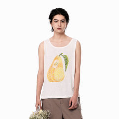 OIPWORD Mosaic Pear Graphic Tank Top