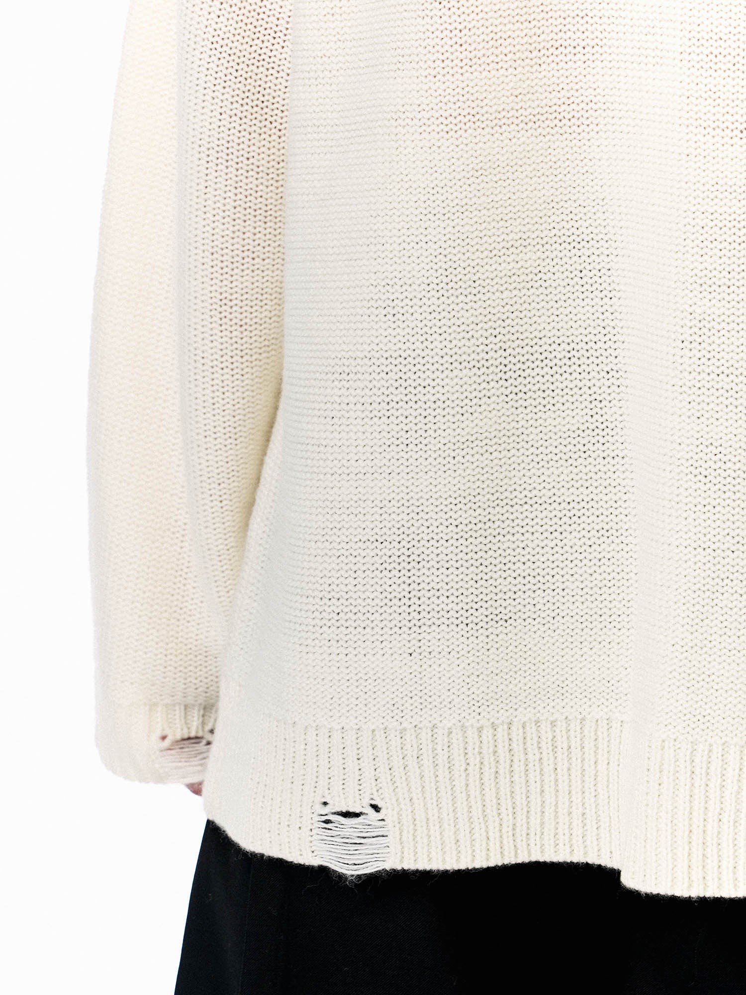 OIPWORD Spring Flower Distressed Cardigan