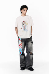 OIPWORD Cherry Hedgehog Graphic T-Shirt
