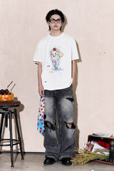 OIPWORD Cherry Hedgehog Graphic T-Shirt