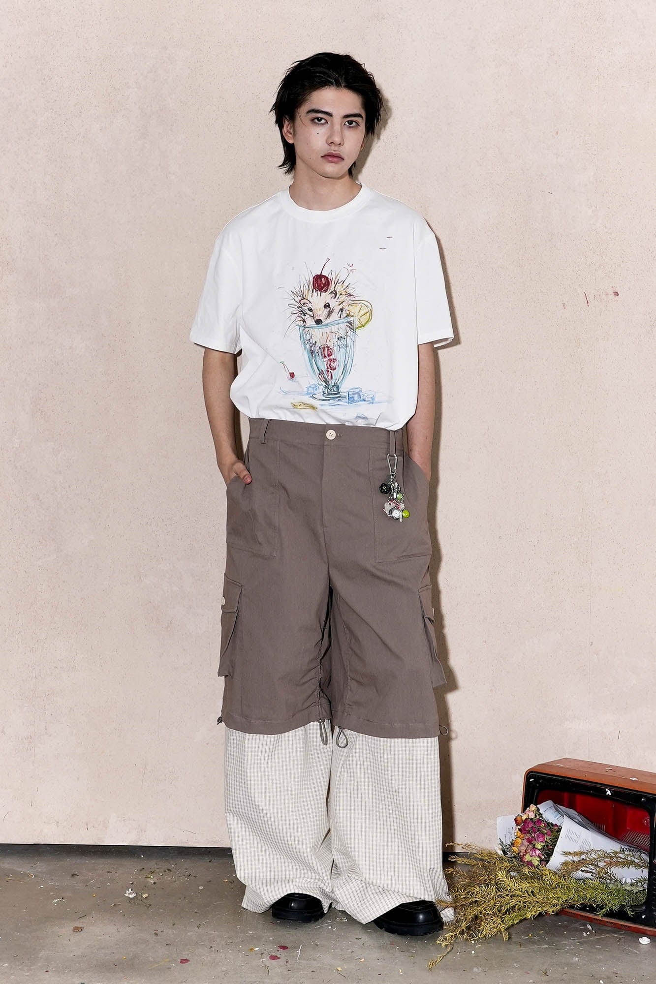OIPWORD Cherry Hedgehog Graphic T-Shirt