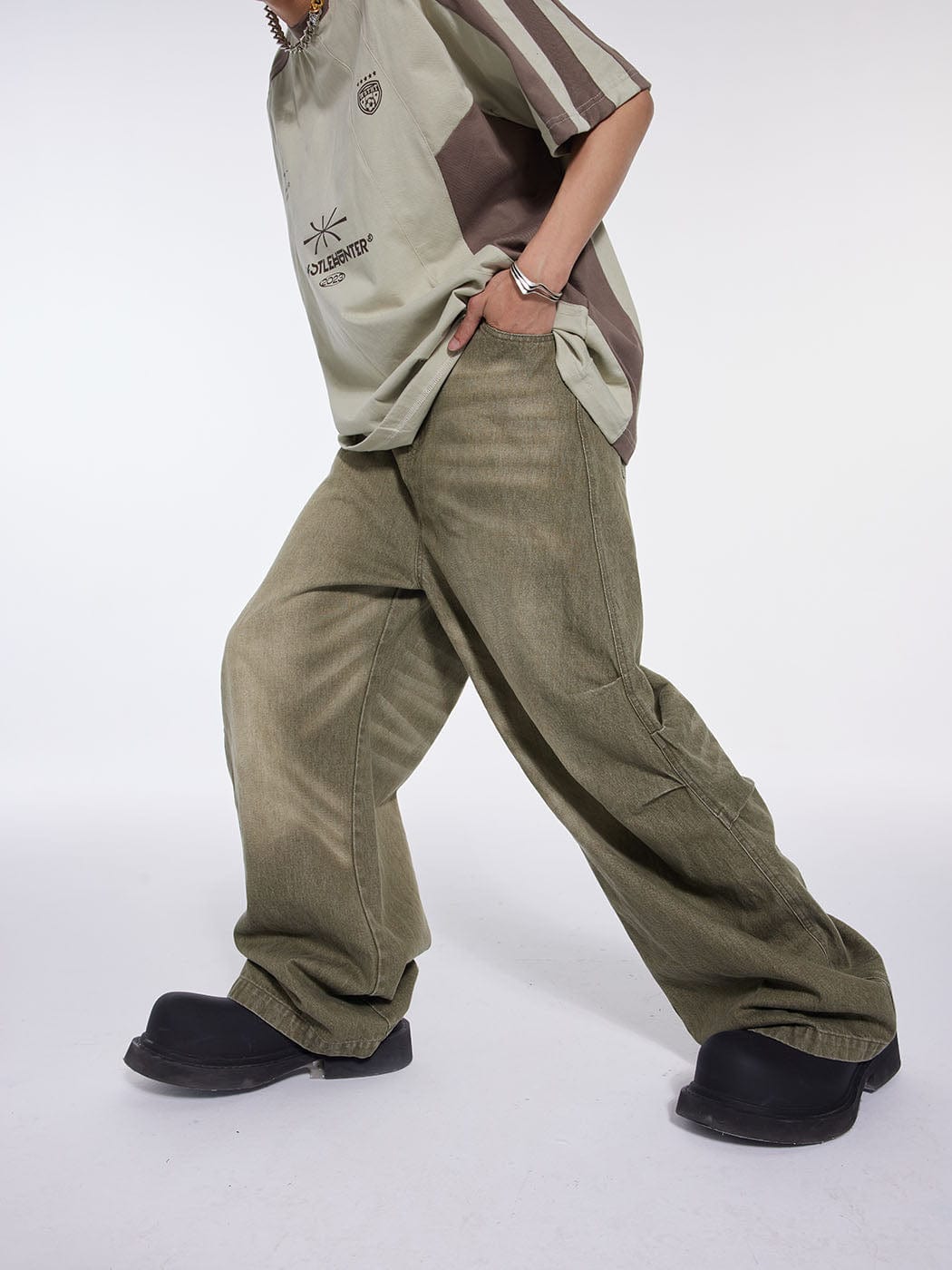 WHISTLEHUNTER Triple Washed Drape Jeans (3 Colors)