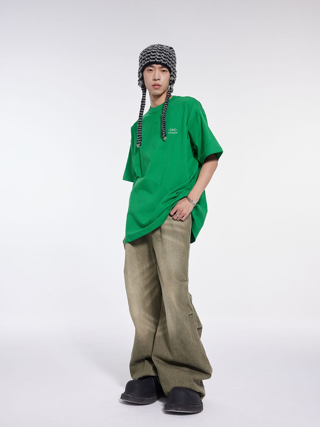 WHISTLEHUNTER Triple Washed Drape Jeans Ash