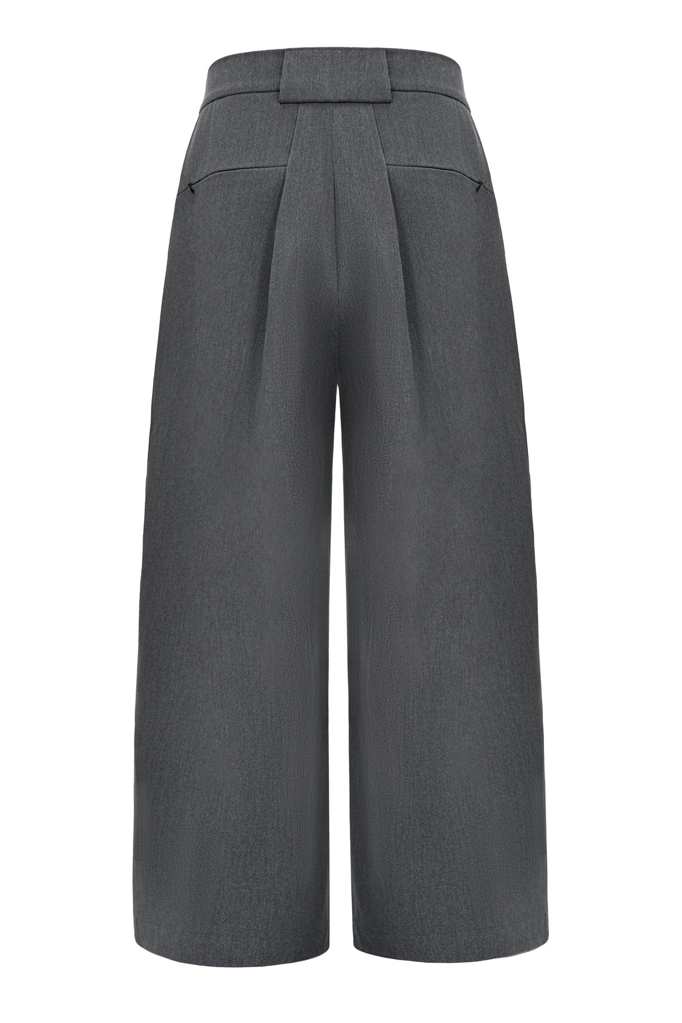 ESAIAS Triangle-Pleat Wide-Leg Trousers