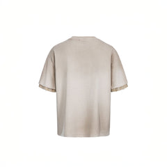 ESAIAS Hourglass Washed Gradient Raw-Edge T-Shirt