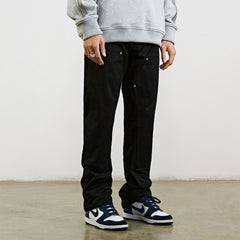 BONELESS Rivet Double-layered Back Zipper Pants
