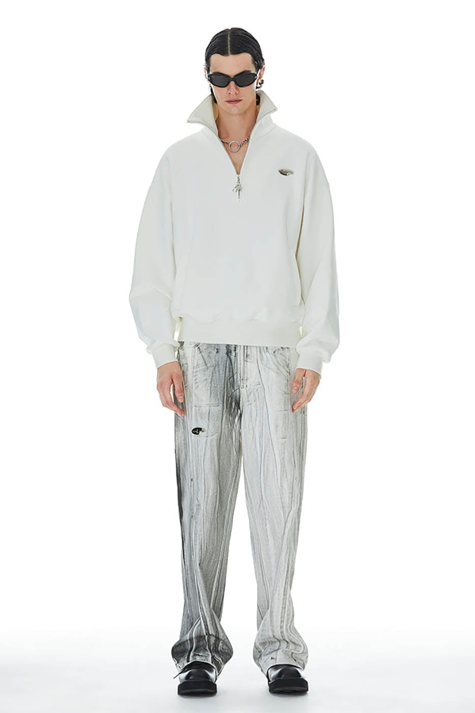 FACEONLAB Gradient Brush-Painted Jeans