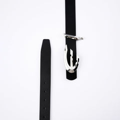 FLYERRER Metal Claw Buckle Leather Belt