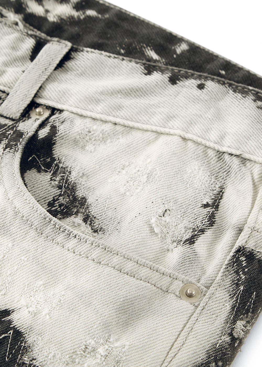 BONELESS Distressed Stitches Jeans