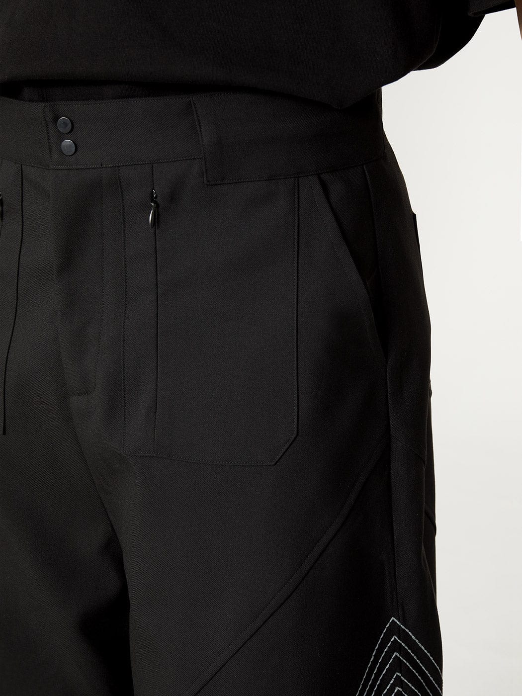 49PERCENT Embroidered Triangle Oversized Shorts