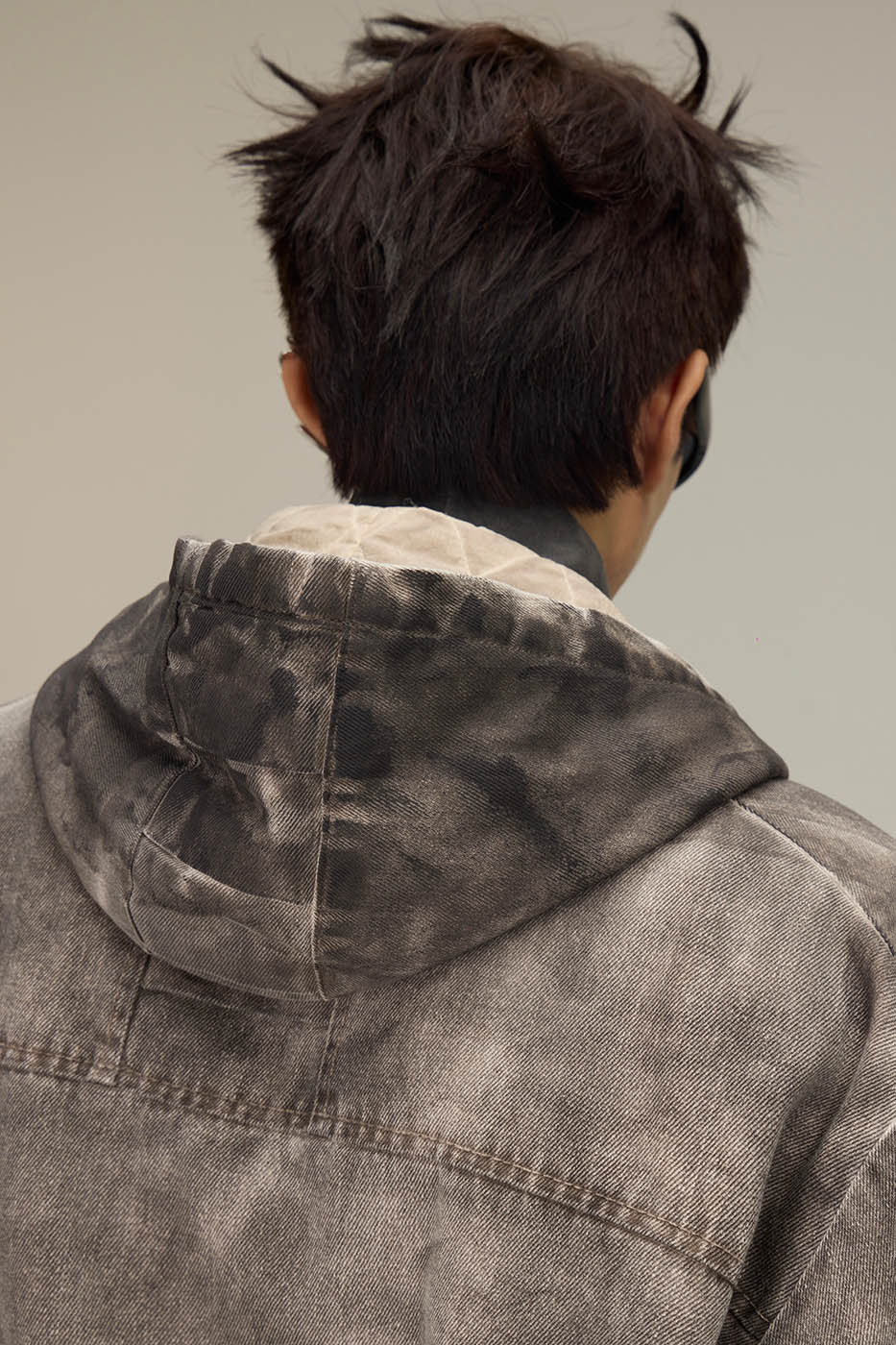 FLYERRER Distressed Crinkled Dirty Fit Jacket