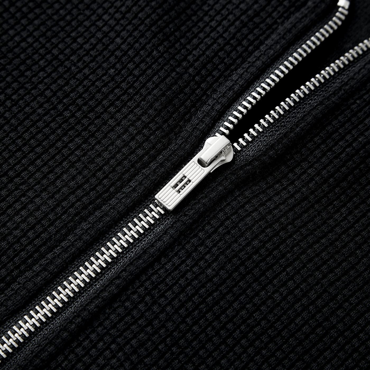 BONELESS Collarless Half-Zip Waffle L/S Tee