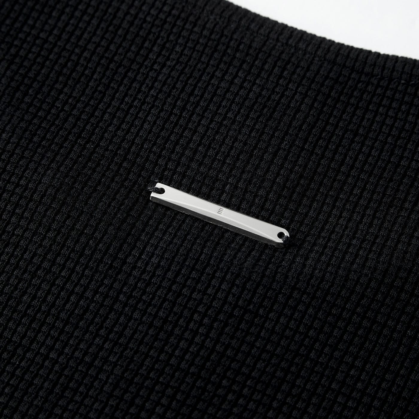 BONELESS Collarless Half-Zip Waffle L/S Tee