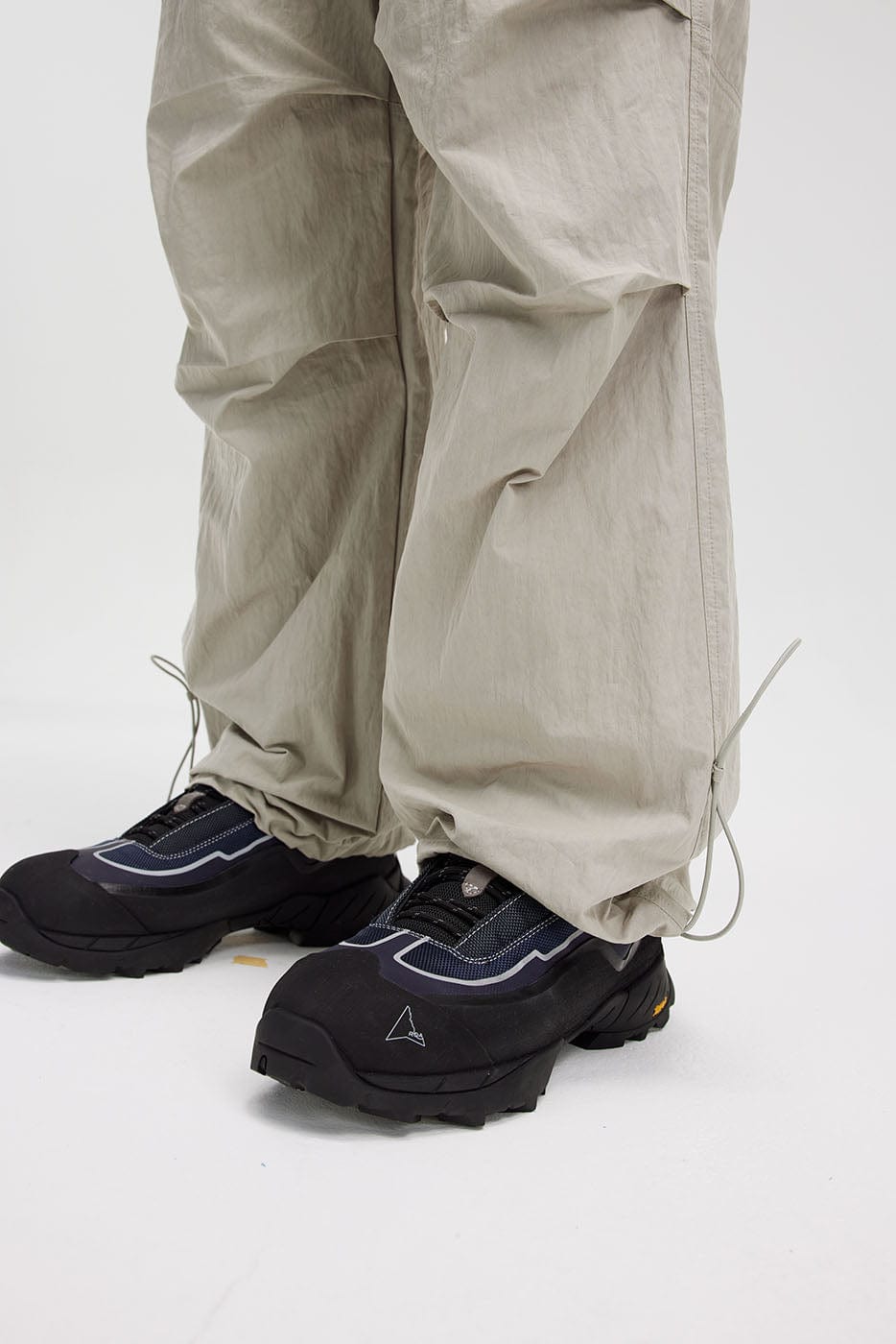 BONELESS Crinkled Drawstring Logo Pants