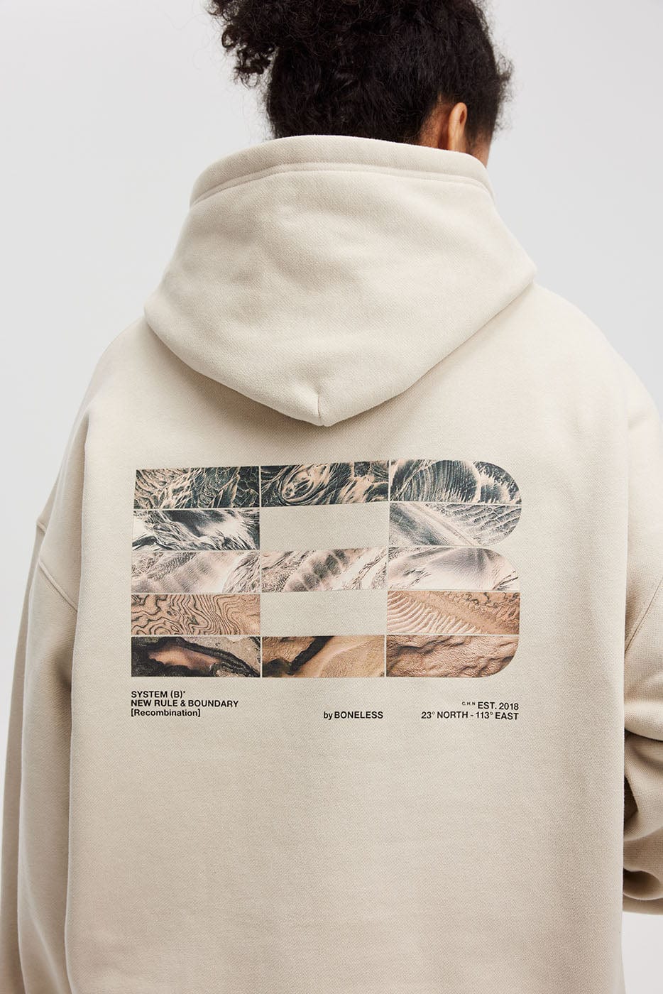 BONELESS FW23 LOGO Textures Graphics Hoodie