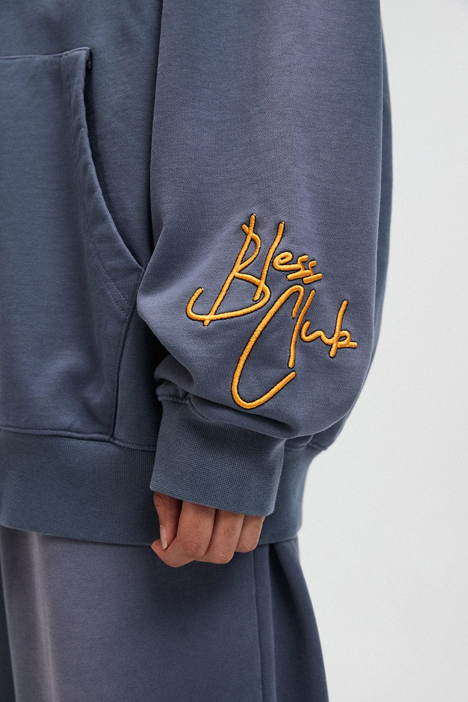 BONELESS Slogan Logo Washed Hoodie