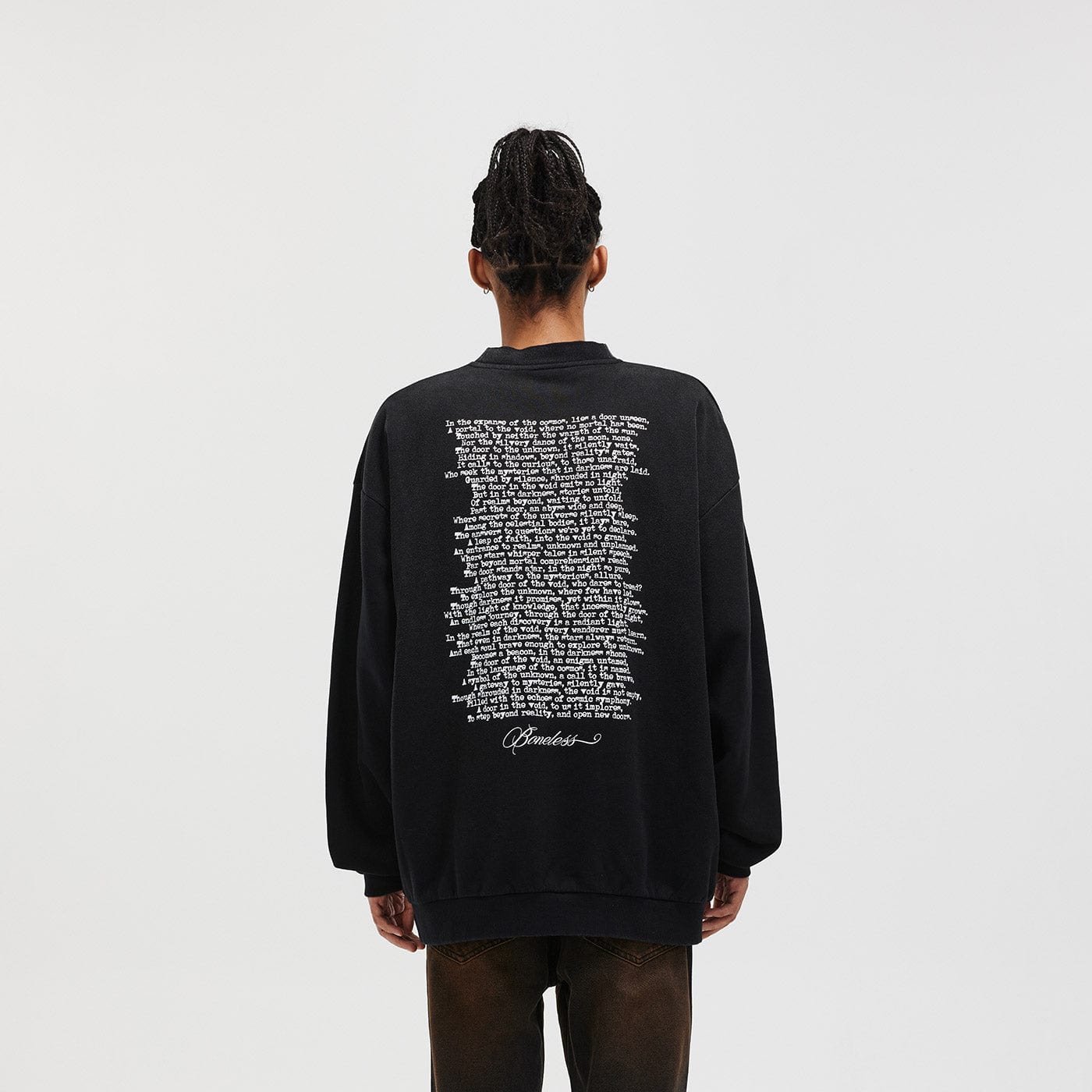 BONELESS Book Page Slogan Crewneck