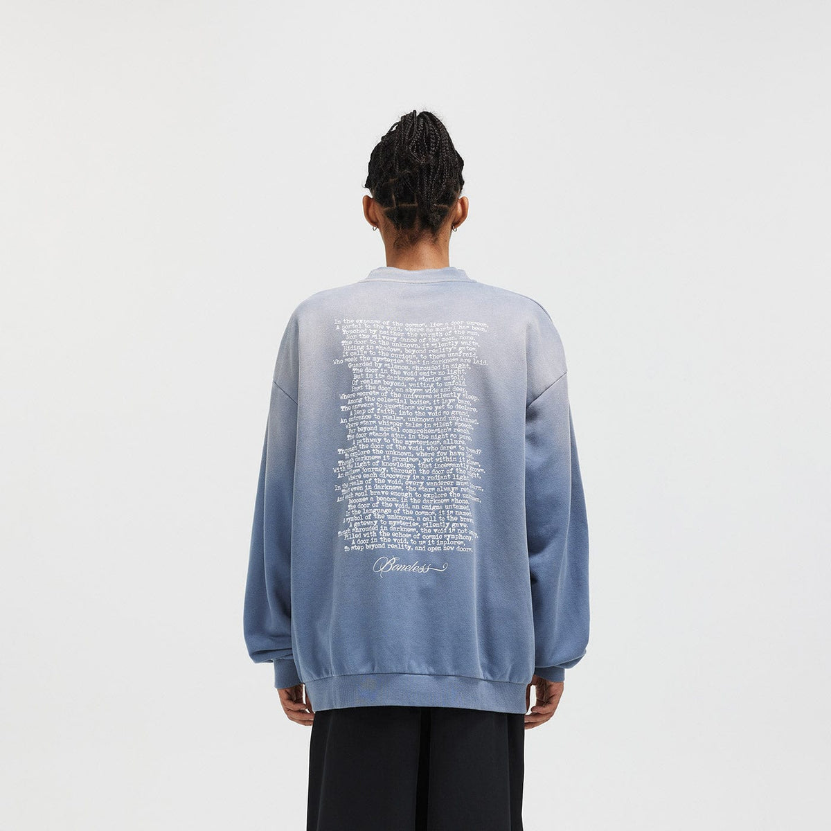 BONELESS Book Page Slogan Crewneck
