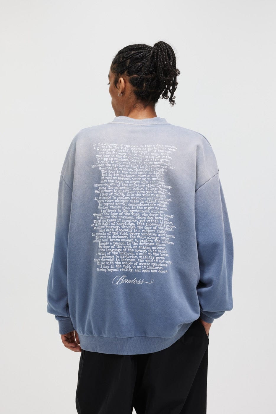 BONELESS Book Page Slogan Crewneck