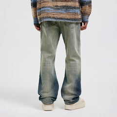 BONELESS Gradient Washed Straight Jeans