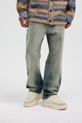 BONELESS Gradient Washed Straight Jeans
