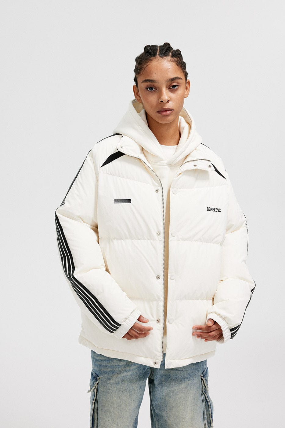 BONELESS Side Stripes Down Jacket