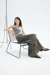 ERROR CODE ROBOT Asymmetrical Contrast Layered Tank Top