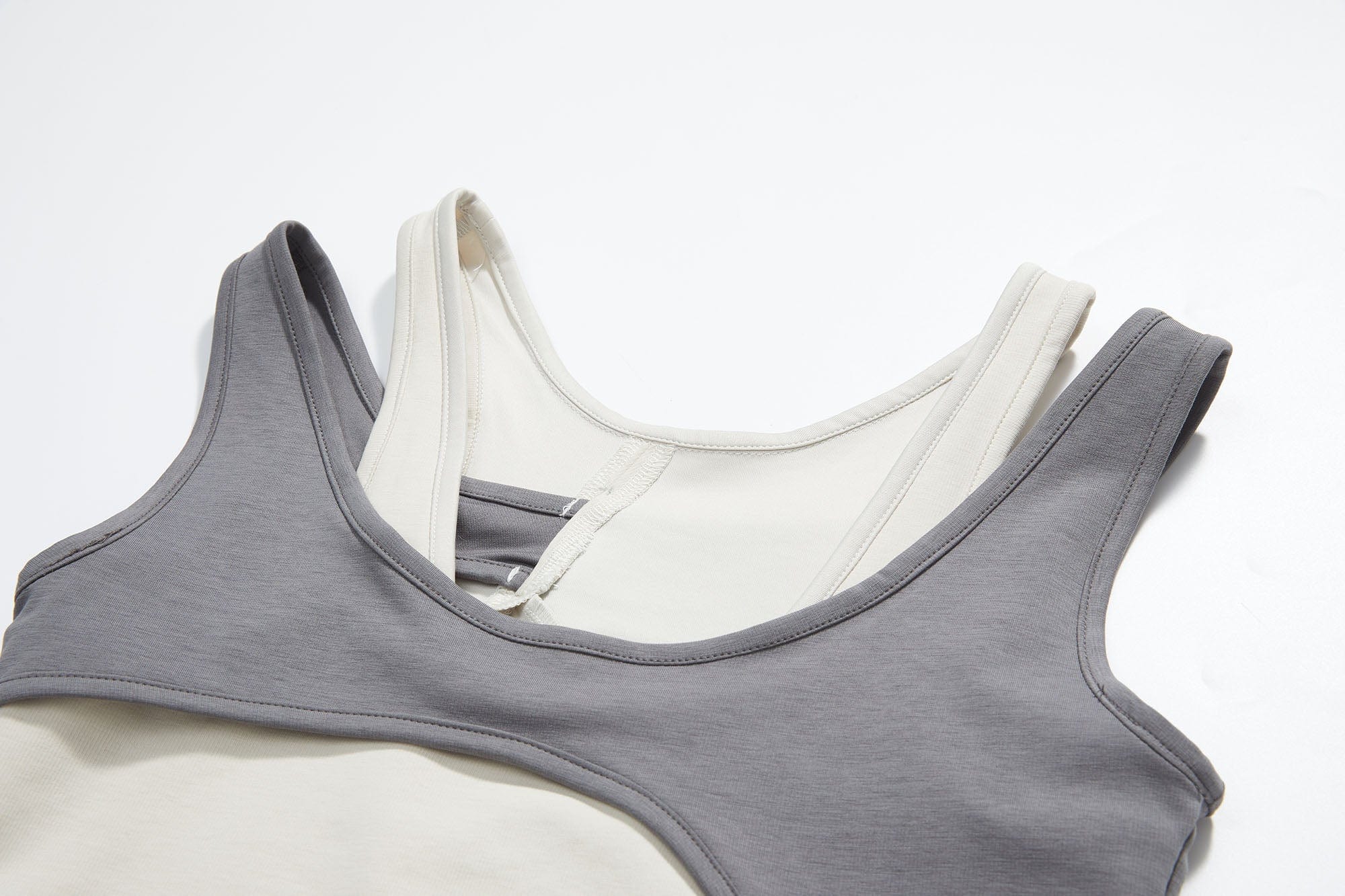 ERROR CODE ROBOT Asymmetrical Contrast Layered Tank Top