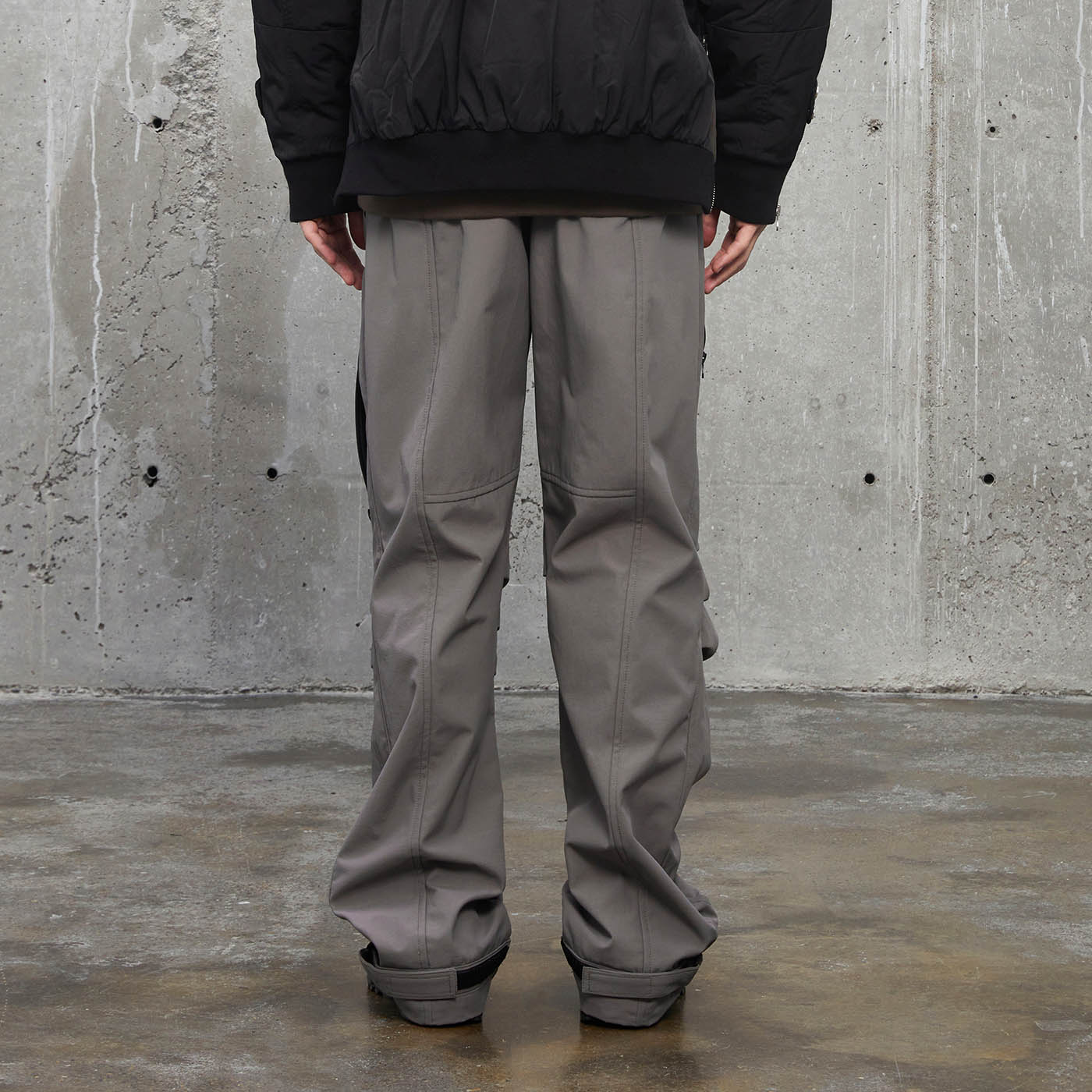 F2CE Deconstructed Crinkled Zipper Pants
