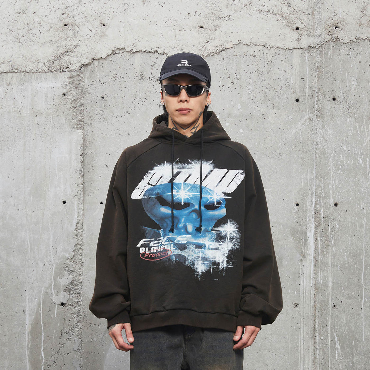 F2CE Galactic Skull Graphic Hoodie