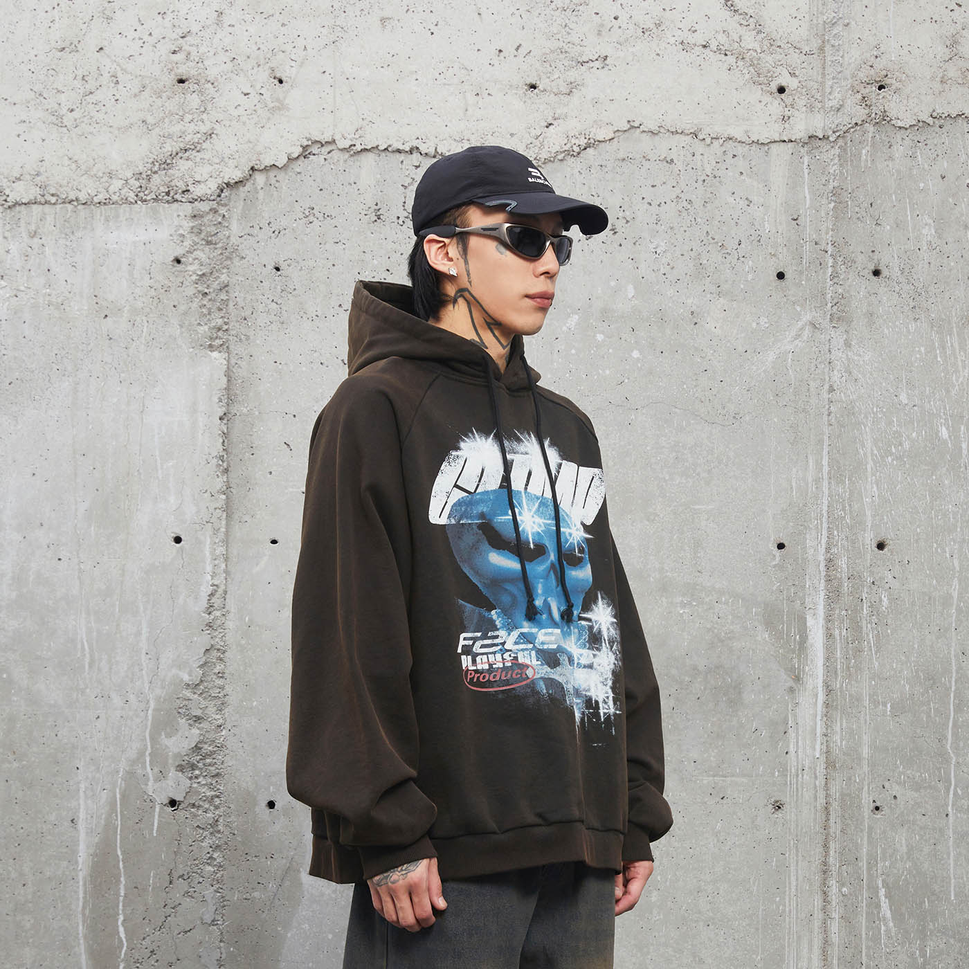 F2CE Galactic Skull Graphic Hoodie