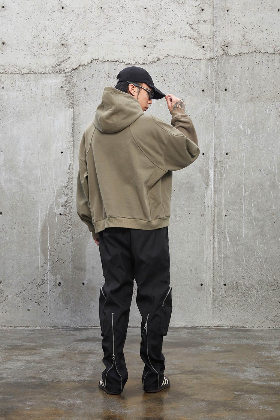 F2CE Deconstructed Spliced Buttoned Hoodie