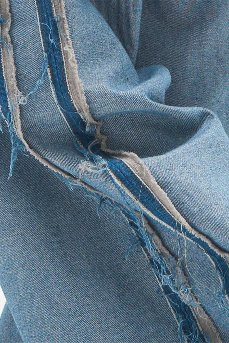 RELABEL Inside-Out Spliced Frayed Baggy Jeans