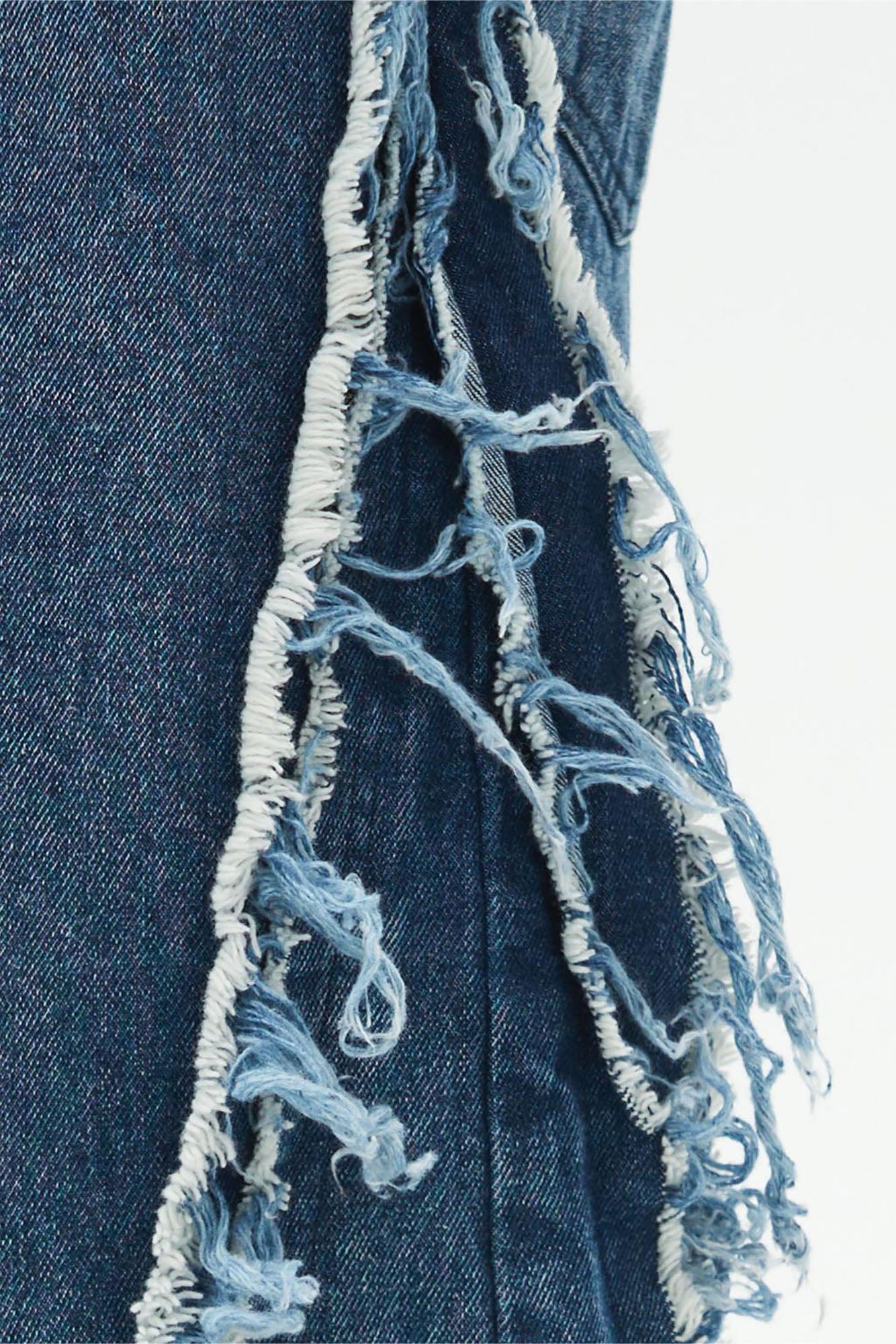 RELABEL Split Heavy-Distressed Washed Denim Pants