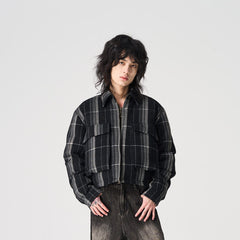 EPIC POETRY Plaid Puffer Jacket