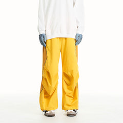 RELABEL Zig-Zag Spliced Pleated Parachute Pants