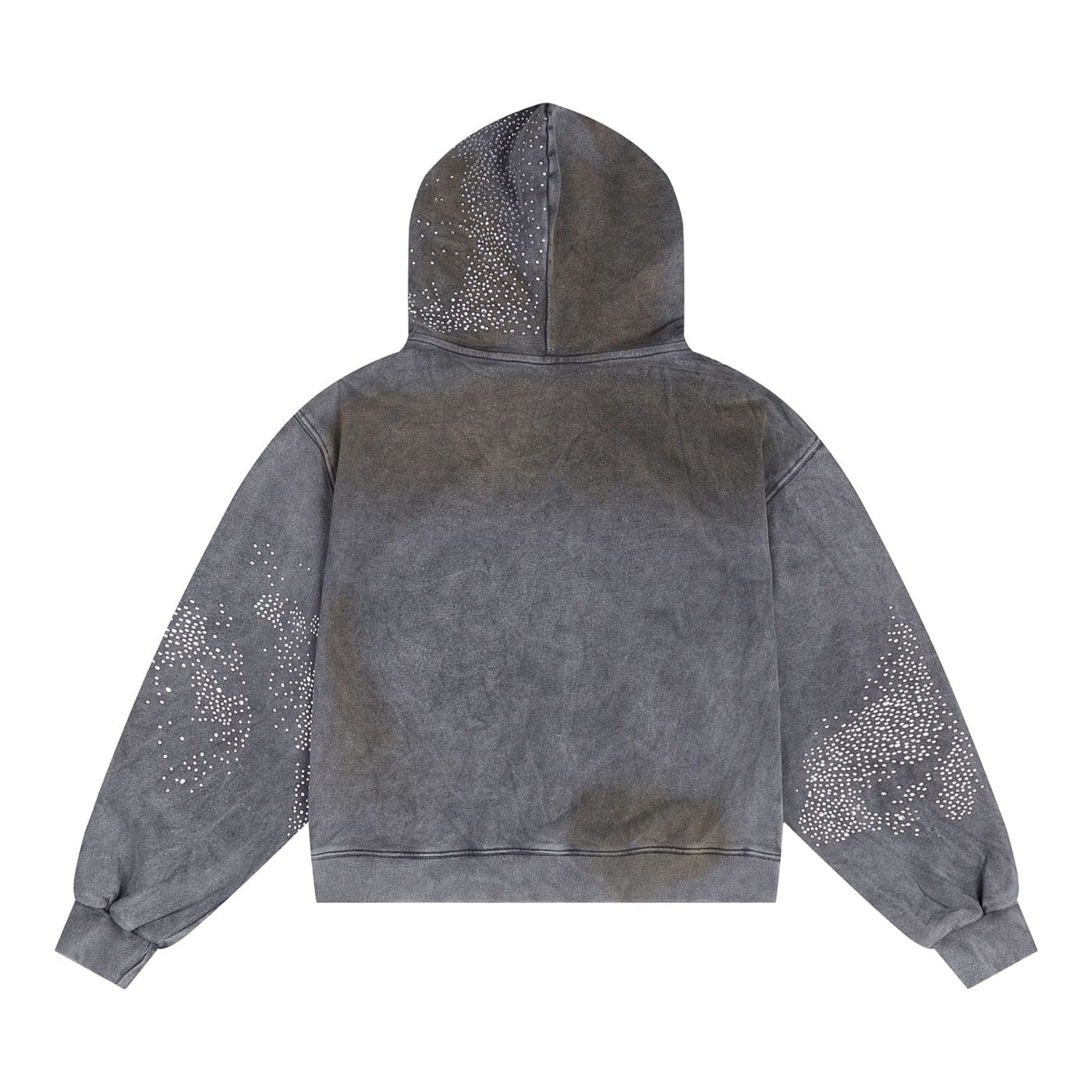 DND4DES Diamond Distressed Zip-Up Hoodie