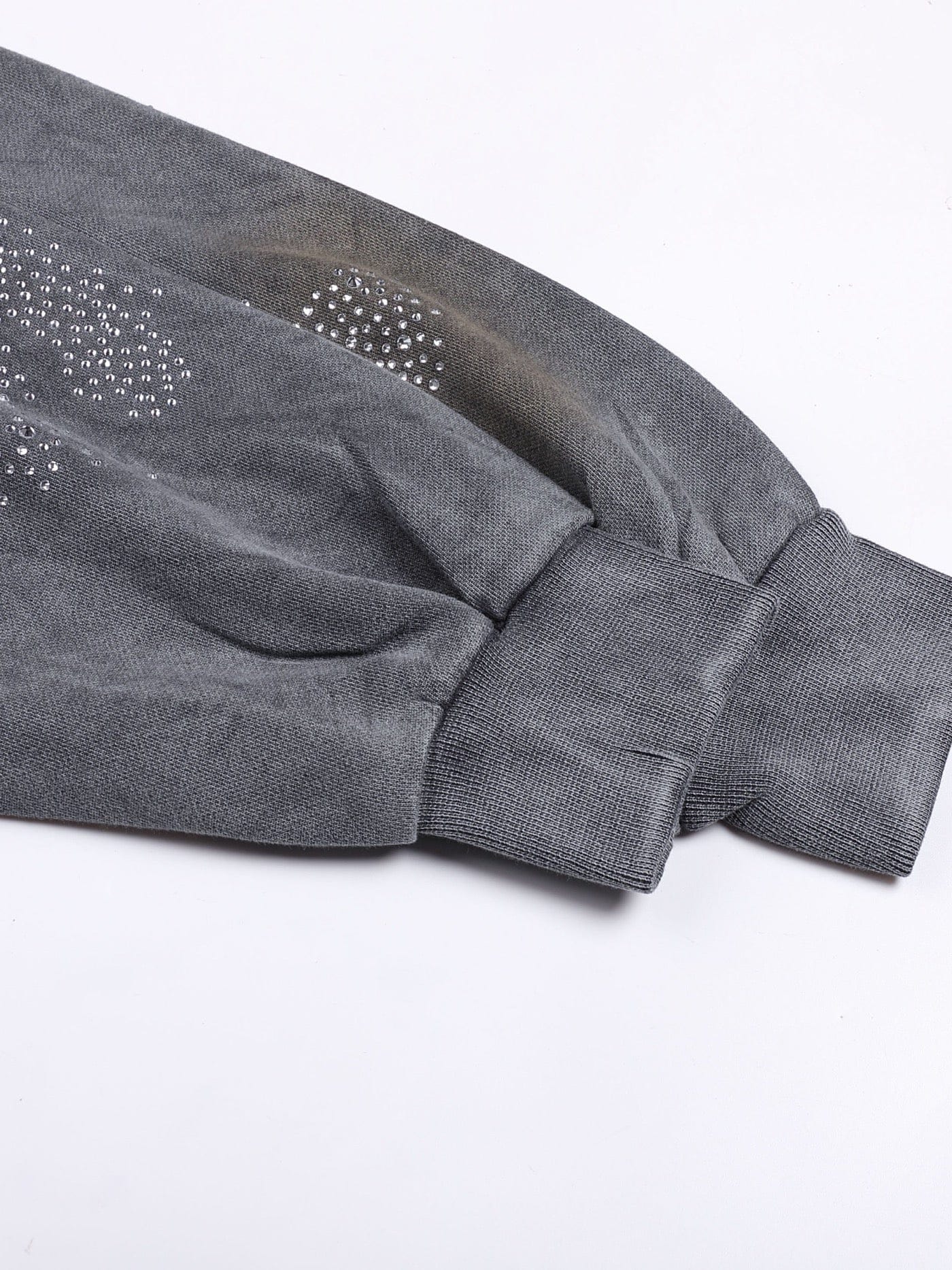 DND4DES Diamond Distressed Zip-Up Hoodie