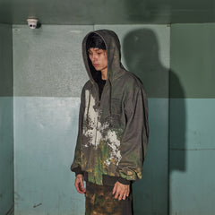 DND4DES Camouflage Graffiti Zip-Up Jacket