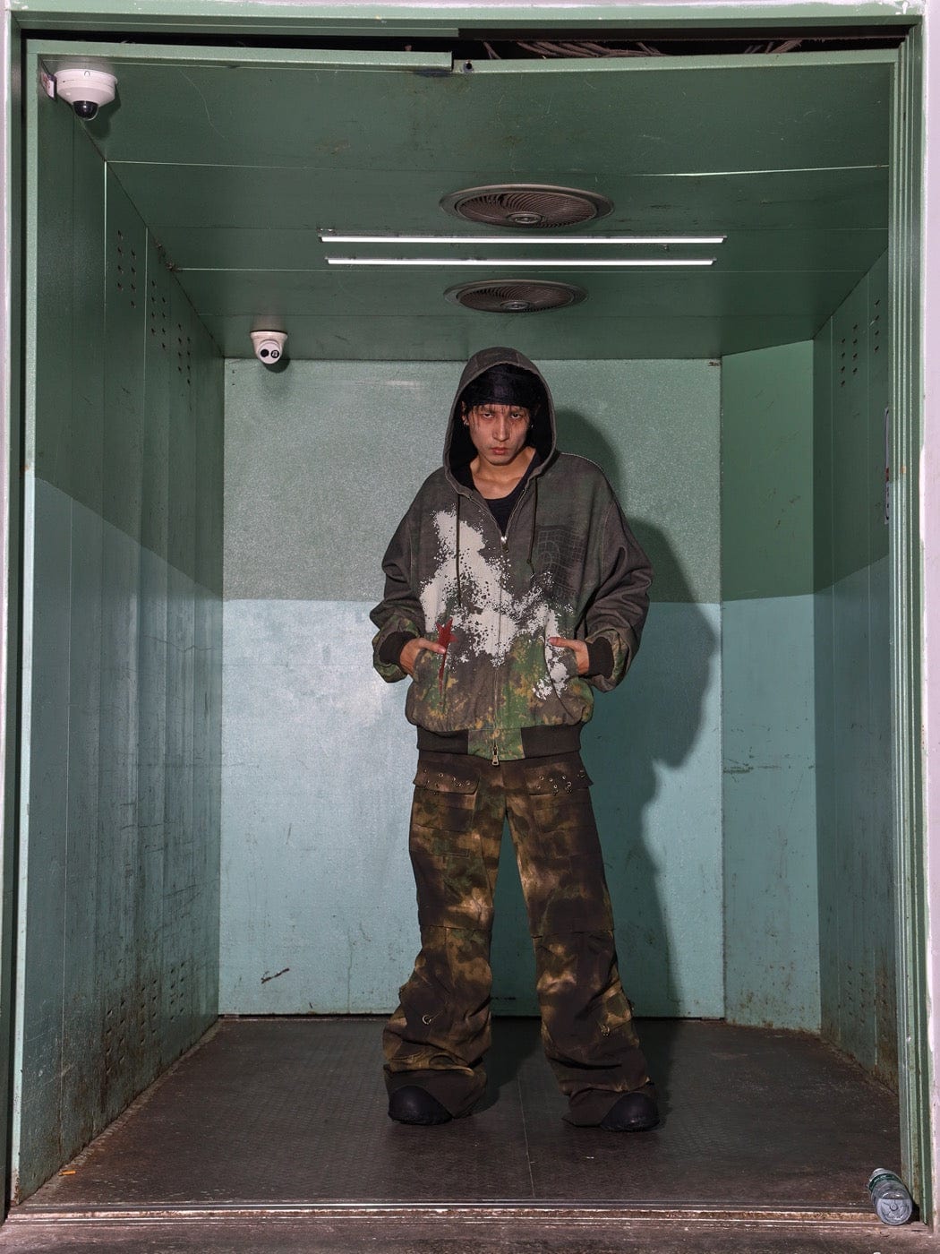 DND4DES Camouflage Graffiti Zip-Up Jacket
